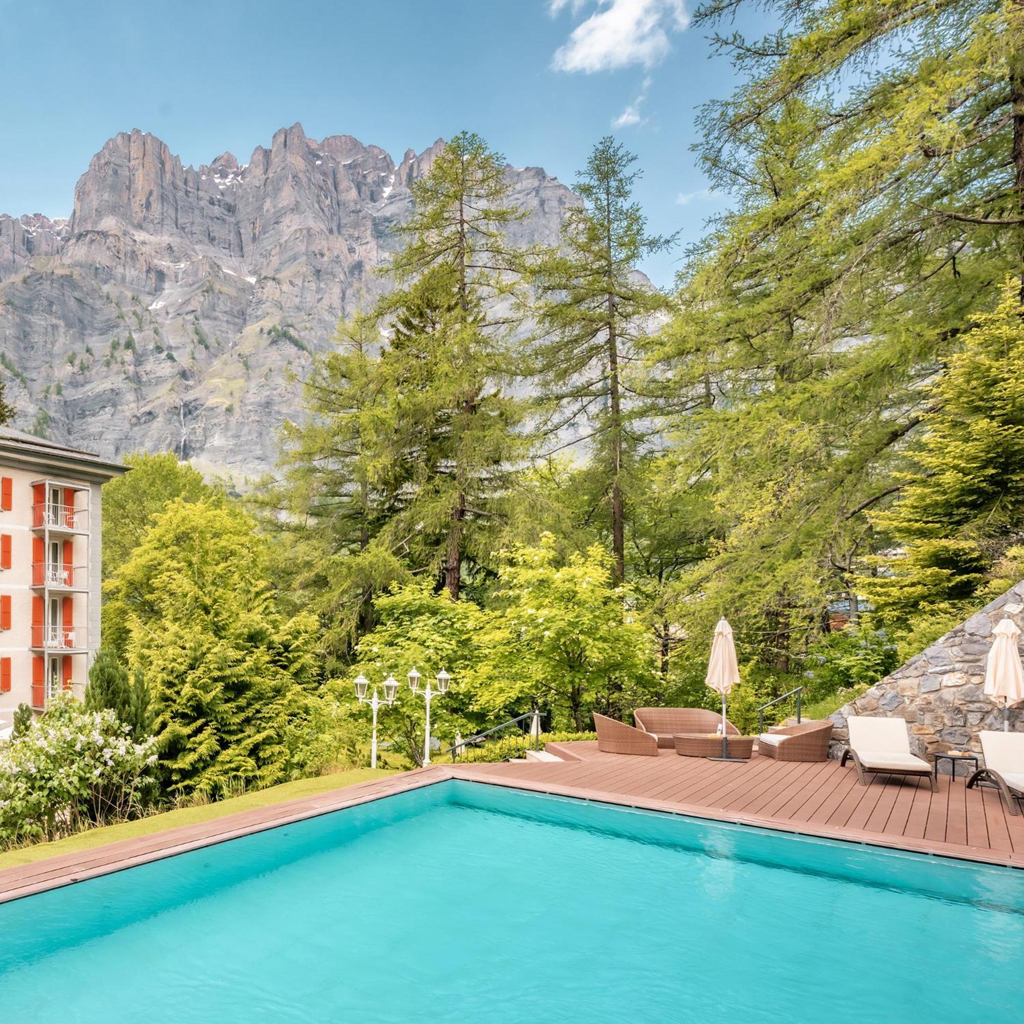 Hôtel Les Sources des Alpes Leukerbad Exterior foto