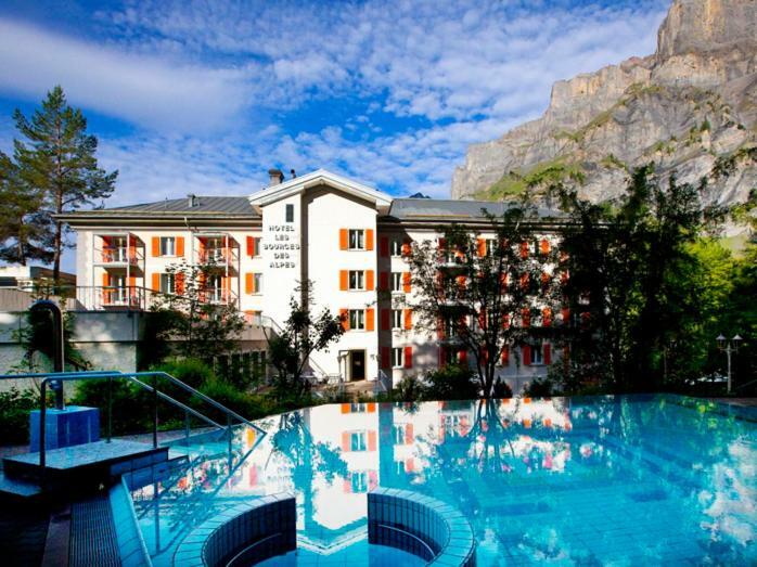 Hôtel Les Sources des Alpes Leukerbad Exterior foto